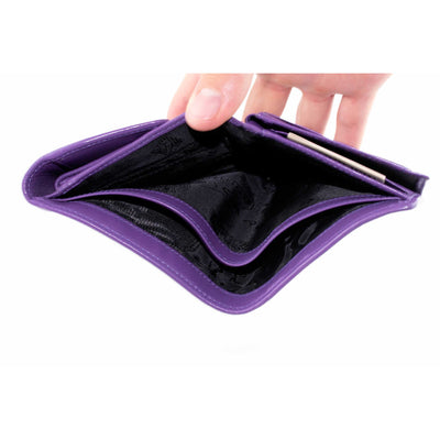 Fialová Kožená Peněženka