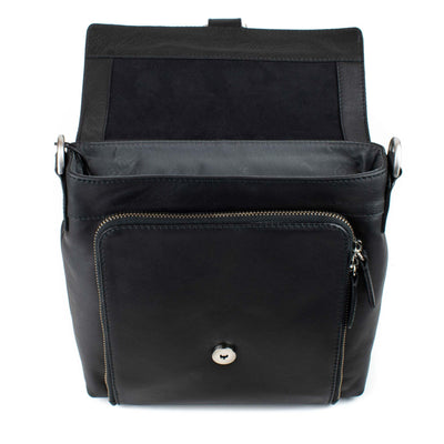 Černý Pánský Kožený Crossbody - Galija
